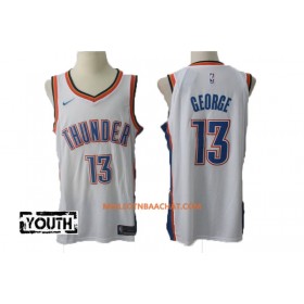 Maillot NBA Oklahoma City Thunder Paul George 13 Nike 2017-18 Blanc Swingman - Enfant